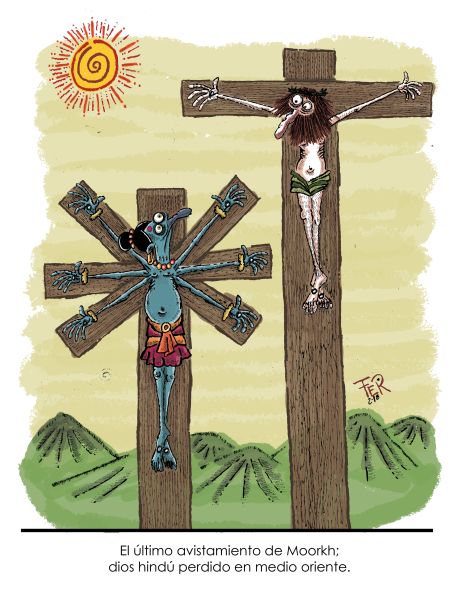 9º Concurso de Humor Gráfico Gin. Todo se complica en el planeta Tierra.